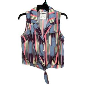 Wrangler x Lainey Wilson Aztec Southwestern Multicolor Sleeveless Top Small